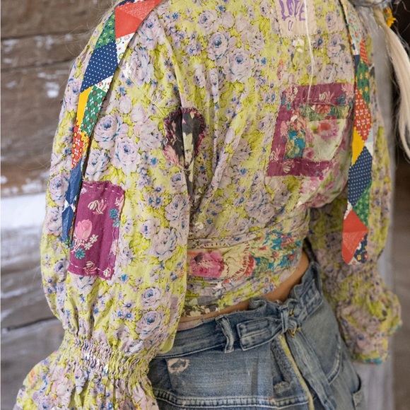 European Cotton Harmony Blouse with ties . NWT Gorgeous Magnolia Pearl - Picture 3 of 8